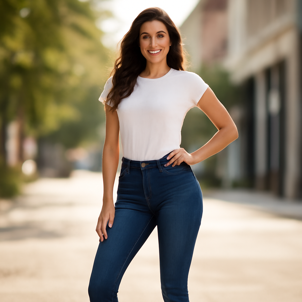 Guide d'achat pour le jean skinny femme – Utilisation au jardin (IA)