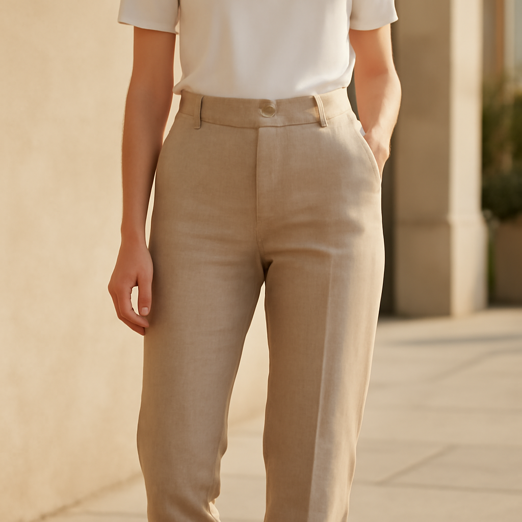 Guide d'achat : pantalon en tissu femme tendance – Utilisation au jardin (IA)